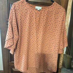 Veronica M pink tiered sleeve blouse - Size S